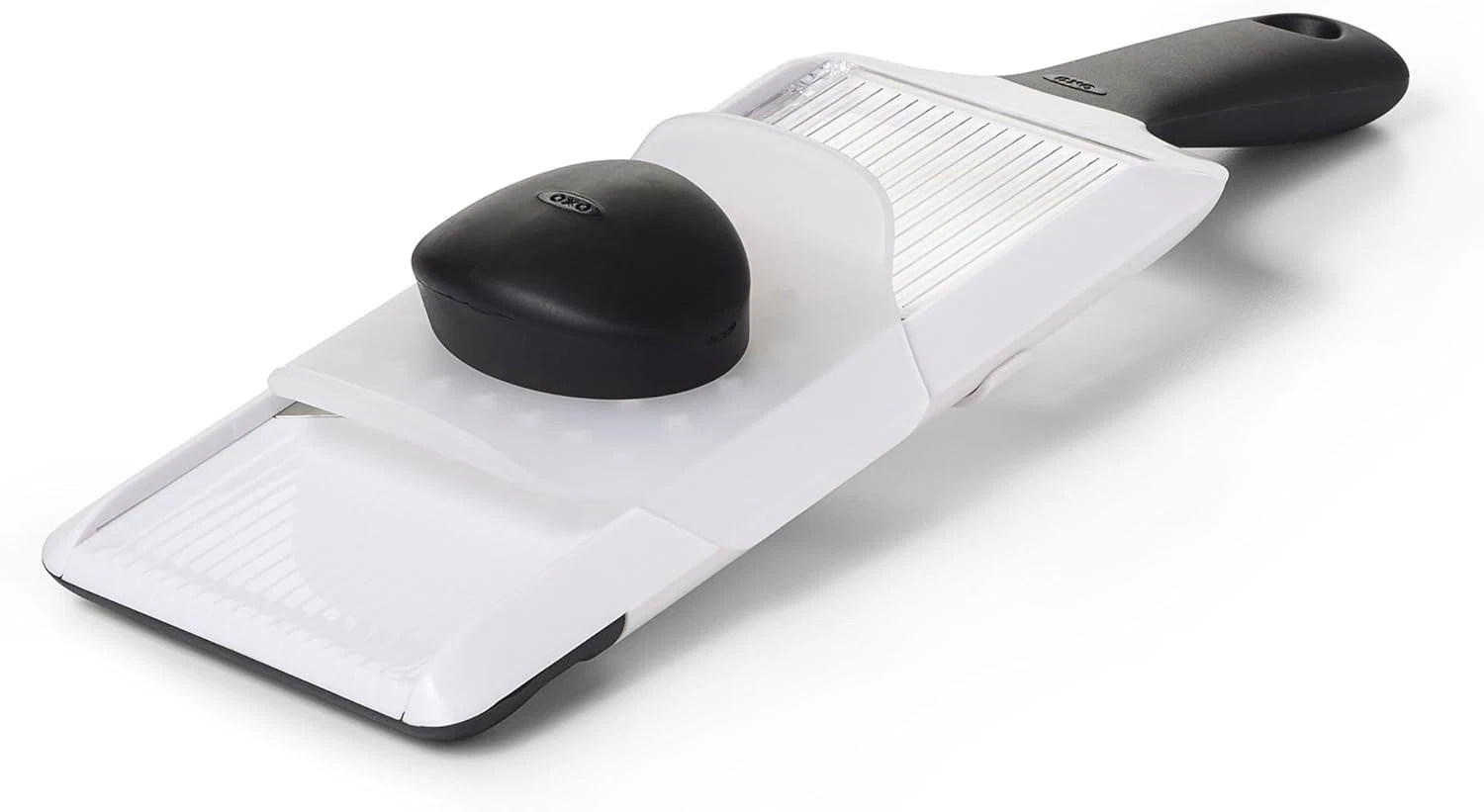 Hand-Held Mandoline Slicer Adjustable 3 Thickness Settings White