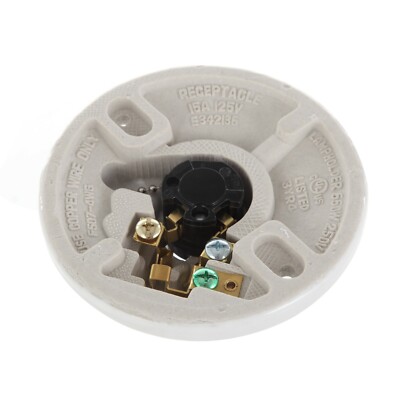 E27 PORCELAIN LAMP HOLDER 4A 500V (250V*) WITH METAL BRACKET 5.2MM. HO - Foto 2