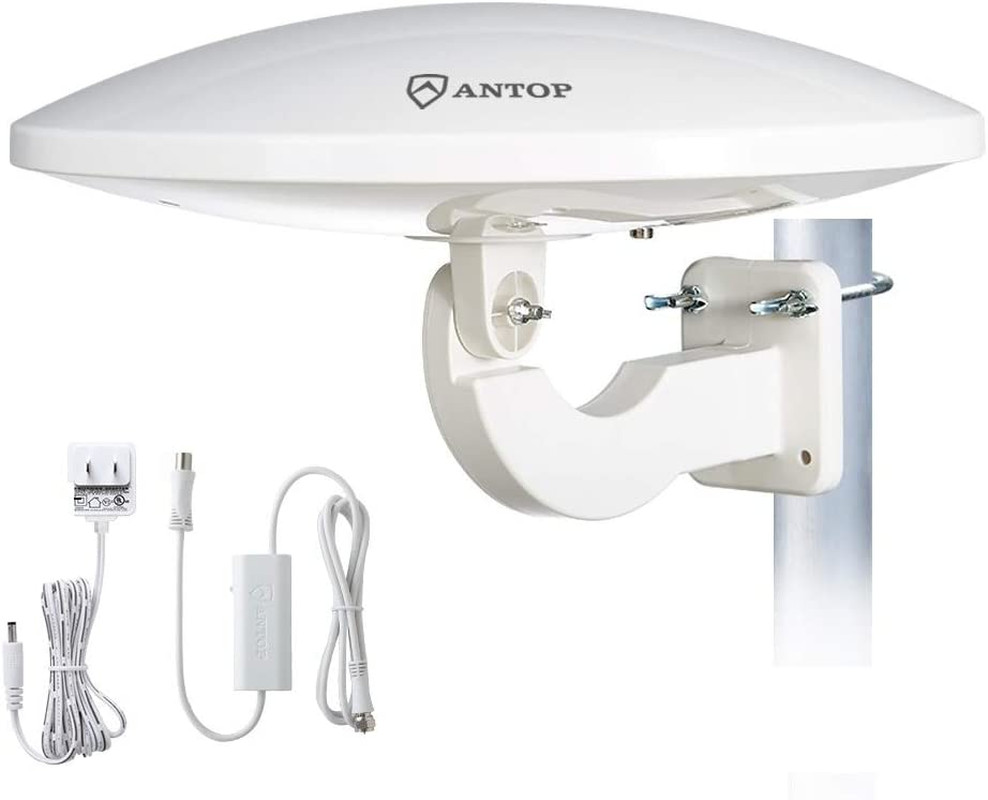 ANTOP UFO 360&deg; Omni-Directional Outdoor HDTV Antenna 65 Miles Range with Smartpa