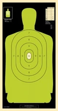 B-29 [B29] 50 Foot Pistol Silhouette Targets in High Visibility Green--20 Count