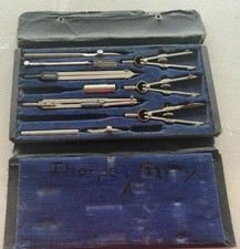 VINTAGE DRAFTING ENGINEER TOOL KIT CHARVOS NO-877P MADE IN THE USA