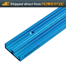 POWERTEC 71667 36" Double-Cut Profile Universal T-track, Predrilled with Scale