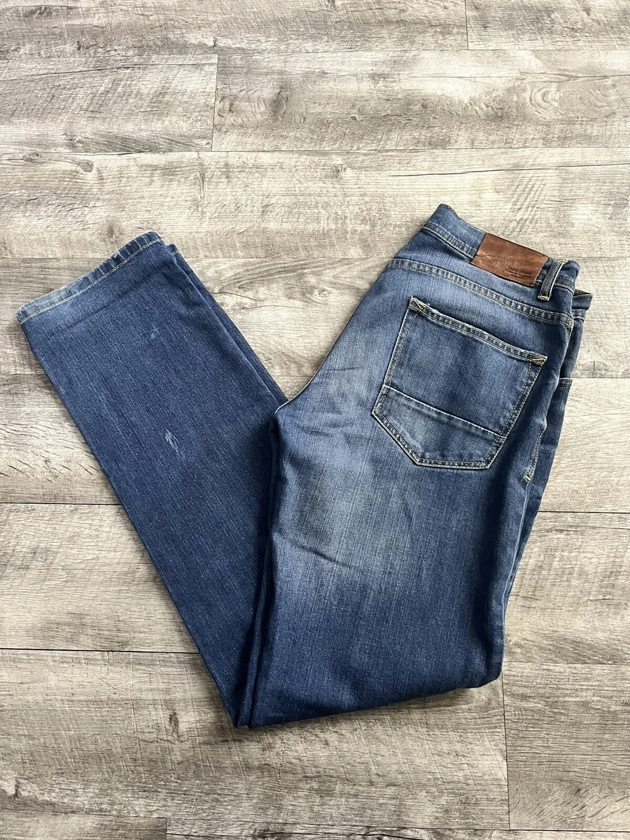 ZARA JEANS Men Straight Fit Cotton Denim Jean - 30x32 Distressed Modern