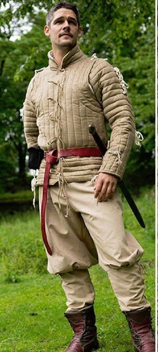 Medieval Gambeson Padded Coat - Full Sleeve Aketon Jacket For LARP, Renaissance Faire, Costume