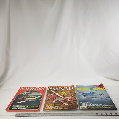 Lot Of 3 VTG Plane & Pilot July 1971 April 1972 February 1976 Lindbergh Cessna 
