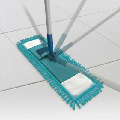 Microfiber Chenille Flip Mop - 180° Rotating Triangle Head, Adjustable Handle (54-90cm) For Hard Floors - View #4