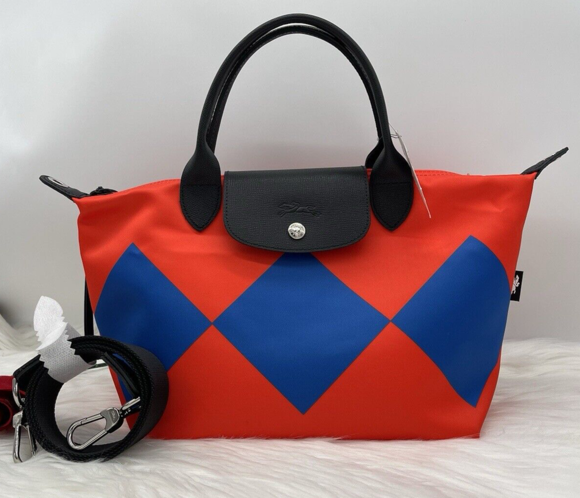 AUTH NWT Longchamp Le Pliage Casaque Top Handle With Strap