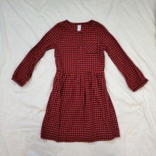 Carter's Kid Girls Size 10/10A Red Black Checkered Dress