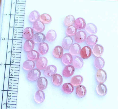 18.40 Ct Natural Pink Ruby 4*5.5 MM Oval Jewelry Use Gemstone 36 Piece Lot