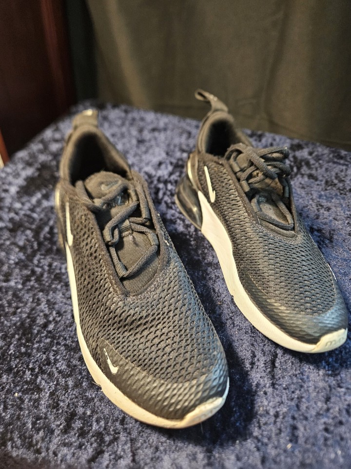Nike Air Max 270 PS Shoes Youth 1.5Y Black White Running Sneakers O eBay