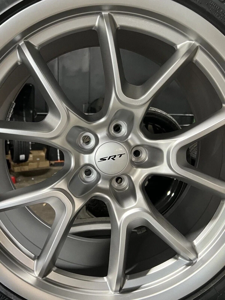20x9.5 20x11 SILVER SRT ANV ED. SRT HELLCAT WHEELS RIMS TIRES CHARGER CHALLENGER - Image 4 of 4