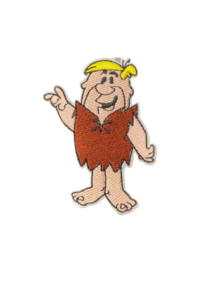 Flintstones Barney Rubble Dinosaur Cartoon Patch, Iron On/Sew On