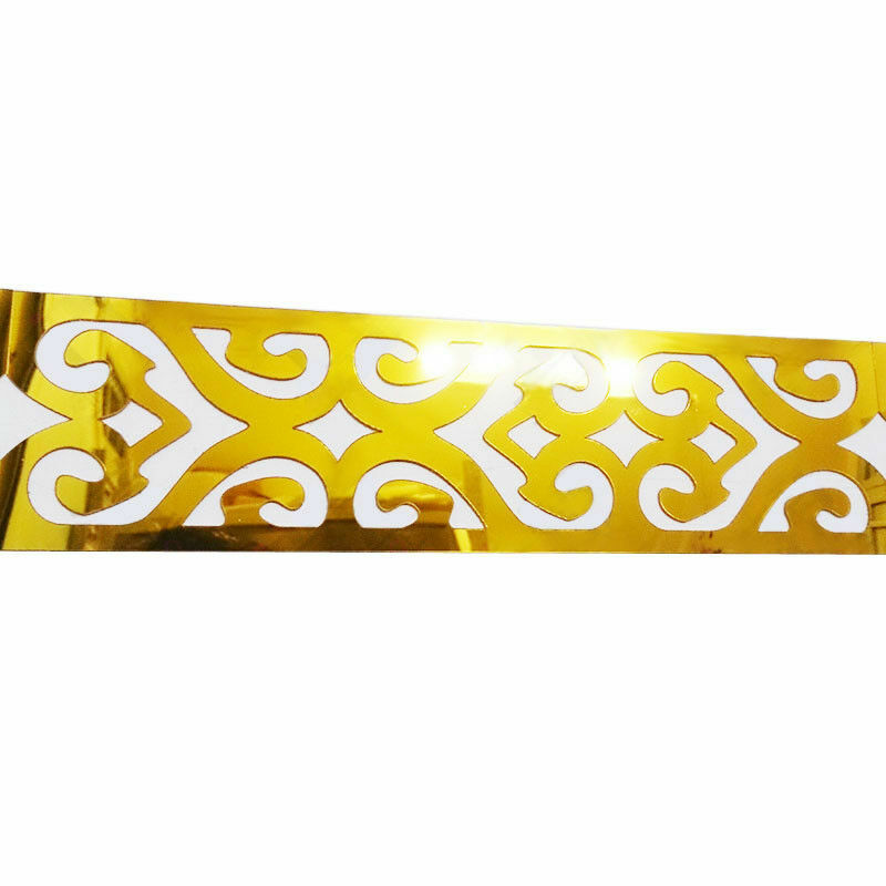 Acrylic Mirror Self Adhesive Wall Skirting Border DIY Stickers Decor