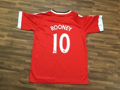 De er Jersey Red Manchester United #10 Rooney “Chevrolet” Logo