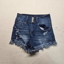 Cut-Off Distressed High Rise Distressed Denim Jean Shorts Women's S Small