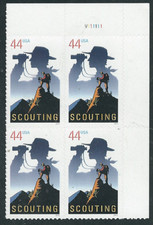 Scott  #4472...44 Cent...Scouting... Plate Block