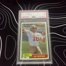VINTAGE 1981 Topps #216 JOE MONTANA PSA 7 NM ROOKIE CARD RC Football 49ers HOF