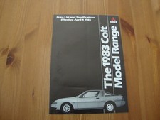 *Mitsubishi Colt Sapporo Galant Lancer Starion 1982 Price List & Specs Brochure