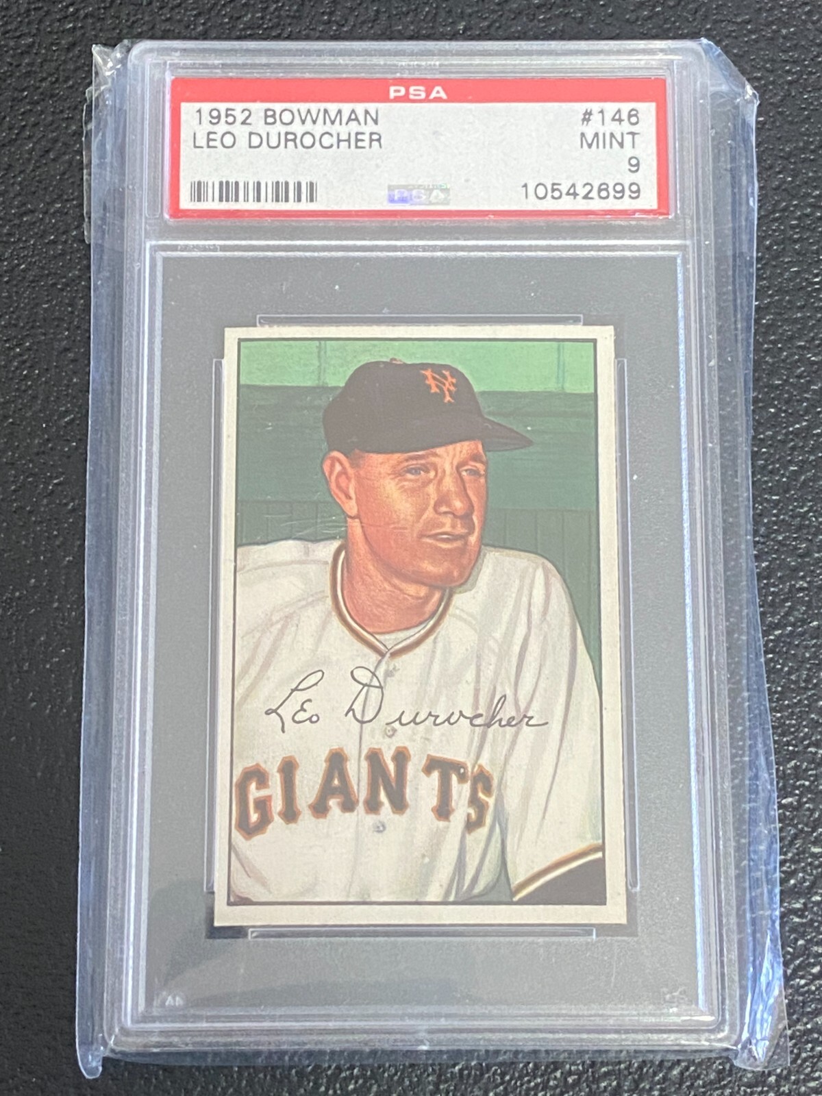 1952 Bowman #146 Leo Durocher Giants HOF MANAGER PSA 9