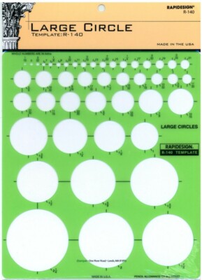 Berol Rapidesign Template - Large Circle Drawing - R-140