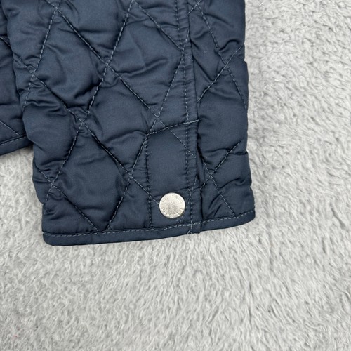 LL Bean Jacket Womens Small Navy Blue Quilted Snap Button Coat - Picture 2 of 13