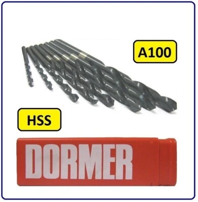 DORMER JOBBER DRILL FOR STEEL METAL SIZES FROM 0.2mm UP TO 1.0mm METRIC HSS A100