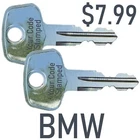 2 BMW ROOF RACK Keys made by THULE Car Ski Lock Bicycle Hauler Snowboard Carrier