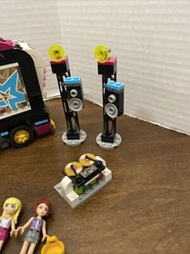 Lego Friends Pop Star Tour Bus 41106 Incomplete Set No Box Or Book 2 Minifigs