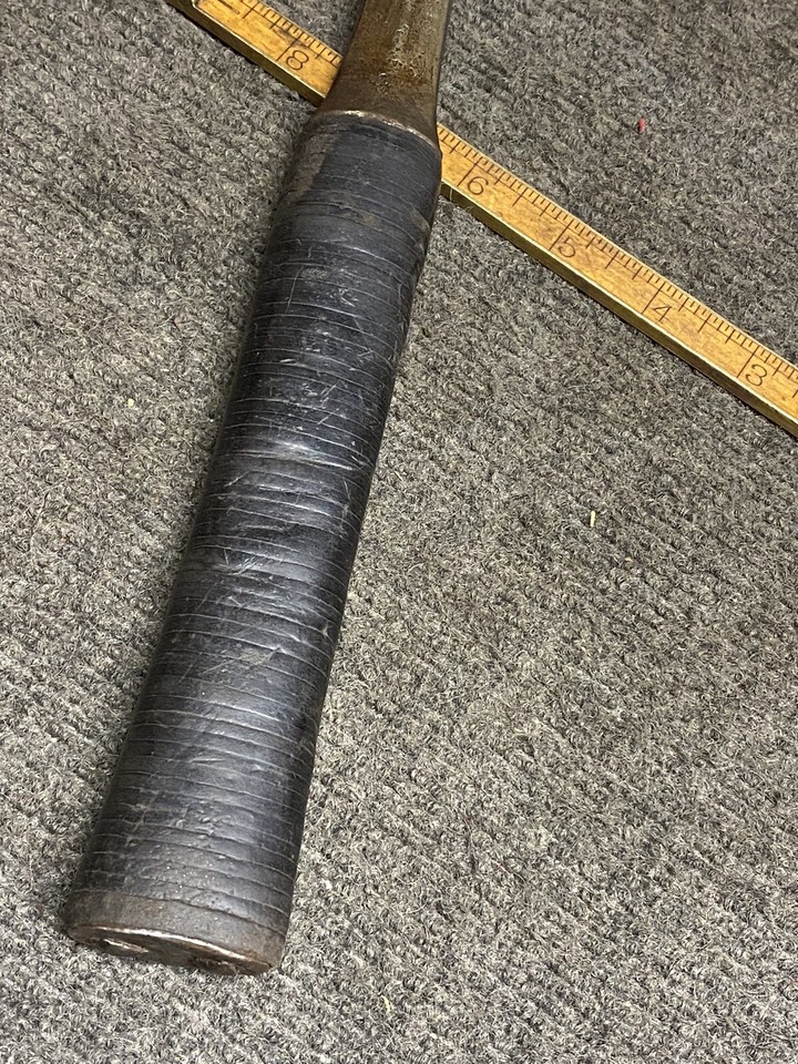 Antique Estwing 16 Oz Ball Peen Hammer With Stacked Leather Handle USA