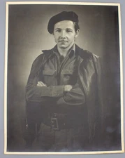 Lester Cole Cuban Revolution Raul Castro 1959 Silver Gelatin Print 14x10