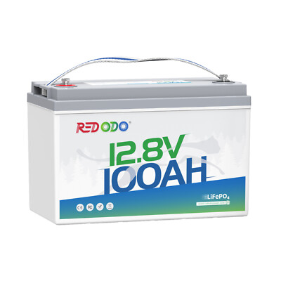 Redodo 12V 100Ah LiFePO4 Lithium Solarbatterie 1280Wh for Wohnmobil Solar Boot