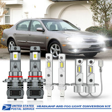 For Nissan Maxima 2002 2003 6000k Led Headlight High Low Fog Light Bulbs Combo For Nissan Maxima 2002 2003 6000k Led Headlight High Low Fog Light Bulbs Combo