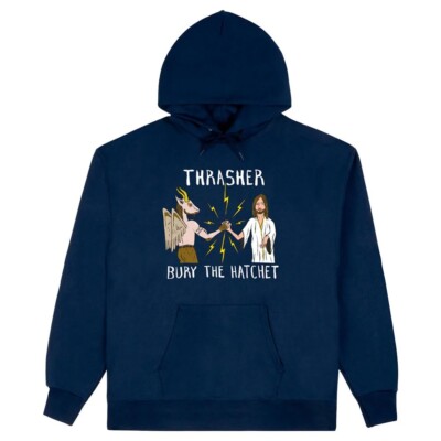 Sweatshirt Thrasher x Toy Machine Bury the Hatchet Hoodie Navy