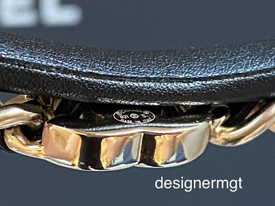 MIB 100%AUTH Chanel 21S Black Lambskin&GoldChain Interwoven CC