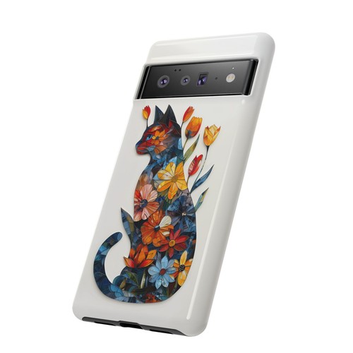 Cat Floral Stained Glass - Phone Ink Cover Case for iPhone, Galaxy, Pixel - 第 167/273 張圖片