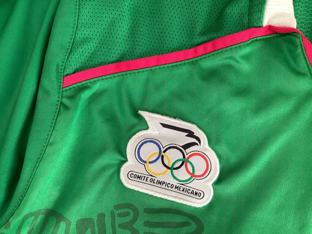 Mexico Home Shirt Green Olympic Games Athens 2004 Soccer Jersey