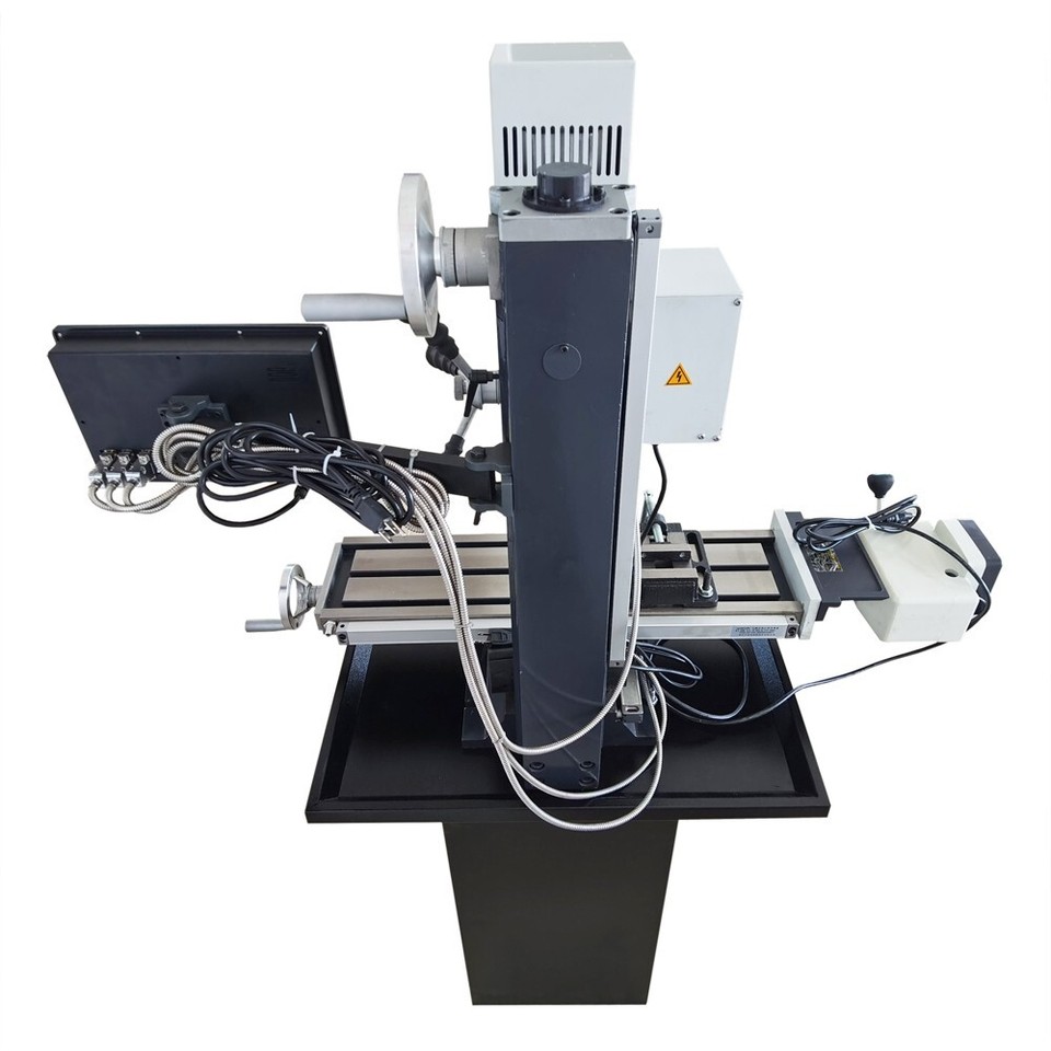 110V R8 Milling Drilling Machine with Power Feed/Grating Ruler/Bench ...