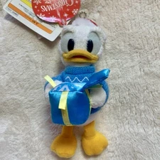 Disneyland Donald Duck Plush Key Chain New Christmas Tokyo Resort Japan F/S