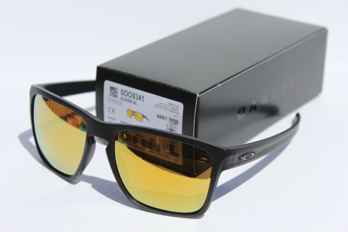 OAKLEY Sliver XL Sunglasses Matte Black/24K Gold Iridium NEW OAKLEY Sliver XL Sunglasses Matte Black/24K Gold Iridium NEW