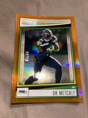 2022 PANINI SCORE D.K. Metcalf 3/10 ORANGE FIRST DOWN
