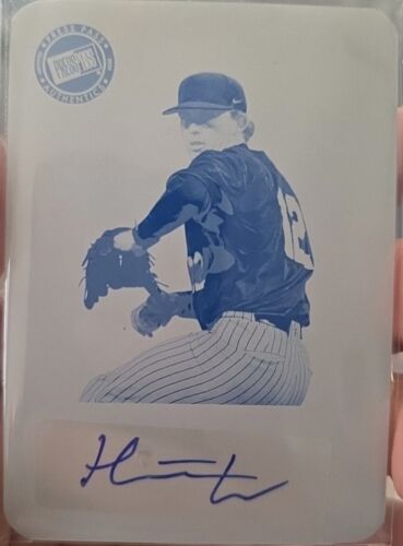 Hurston Waldrep ROOKIE Auto 1/1 Printers Plate Atlanta Braves #3 Prospect INVEST