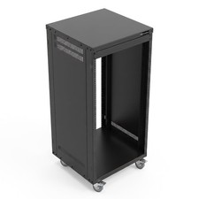 AxcessAbles 22U 19-Inch Rolling IT Server Rack 550LB Heavy Duty Open Frame wi...