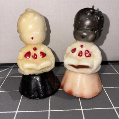 #ad #ad 2 Gurley Vintage Christmas Candles Choir 1 Black has Been Lit $15.00