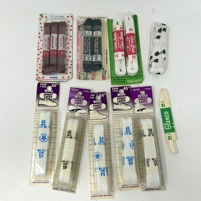 LOT of 10 Vintage Shoe Laces, Assorted Brands & Sizes Hickory