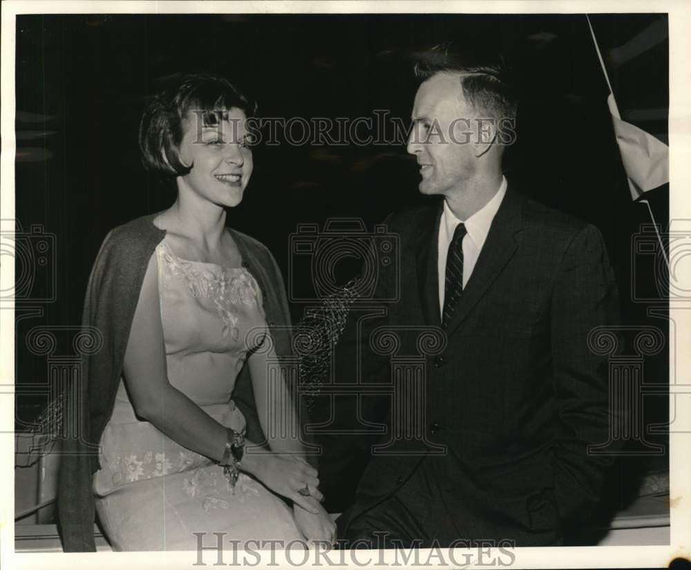 1961 Press Photo Mr & Mrs Sherar at Southern Yacht Club in New Orleans