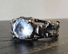 Sterling Silver Ring. ~ Size 8 gothic memento...