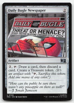 Daily Bugle Newspaper 749 MSC Commander: Marvel Super Heroes Magic MTG NM