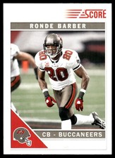 Ronde Barber 2011 Score #281 Buccaneers NFL READ FREE SHIPPING AutographDen