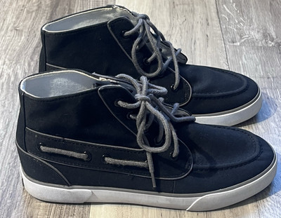 Polo Ralph Lauren Lander Chukka Hi Top Canvas Boots Shoes Size 8D Black