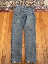 Levi's SilverTab 512 Jeans Mens 28x30 Blue Acid Wash Vintage Made in USA Slim